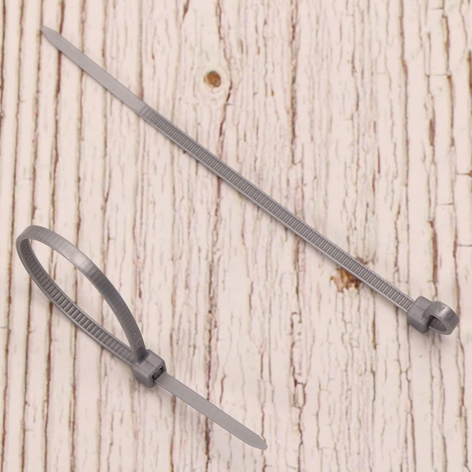 Mini Skater 4 Inch Multi-Color Multi-Purpose Nylon zip Ties (4 inch, 200pcs Gray)