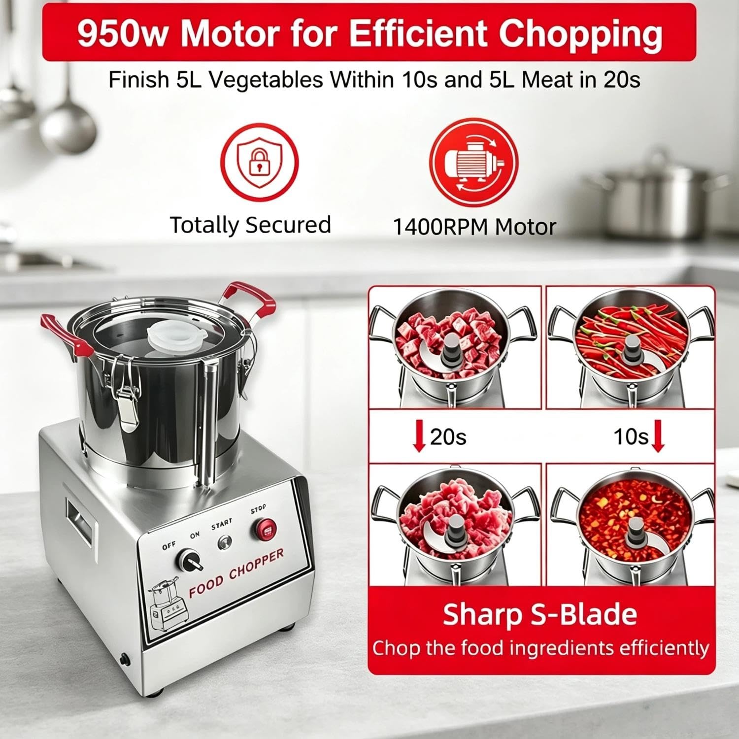 Robot da cucina professionale Tritatutto tritacarne elettrico multifunzione