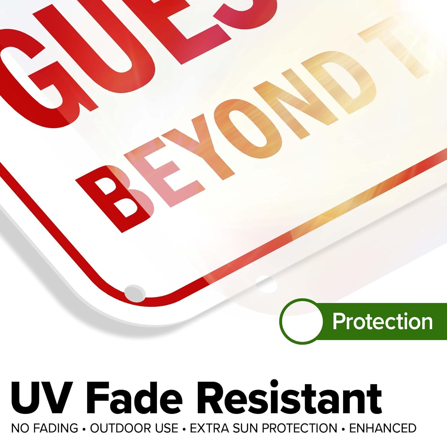 Registered Guests Only Beyond This Point Sign, 12x18 Inches, 55 mil thick HDPS (high density polystyrene), Made in USA by My Sign Center