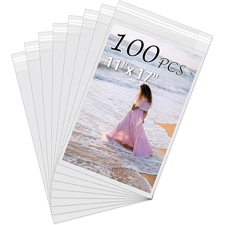 Clear Poster Sleeves Protect Against Wear & Tear: 100-Count