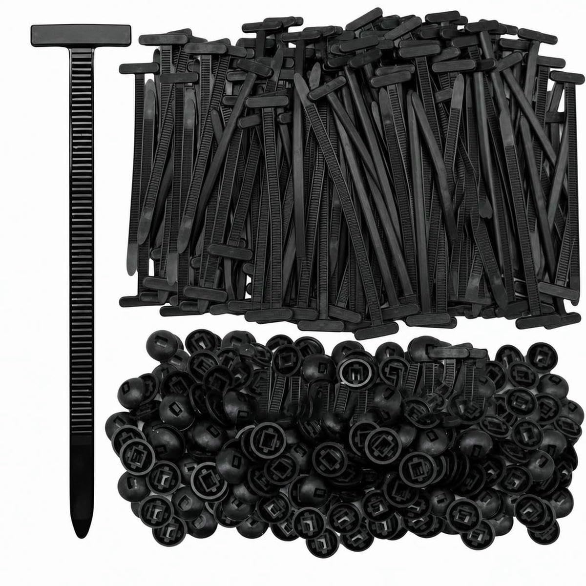 Bsguz 20Set- (40Pcs) Self-Locking Cable Ties Buckle Auto Parts Fastener Nylon Universal Cable Ties Multi-Purpose Mounting Tools For Vehicles