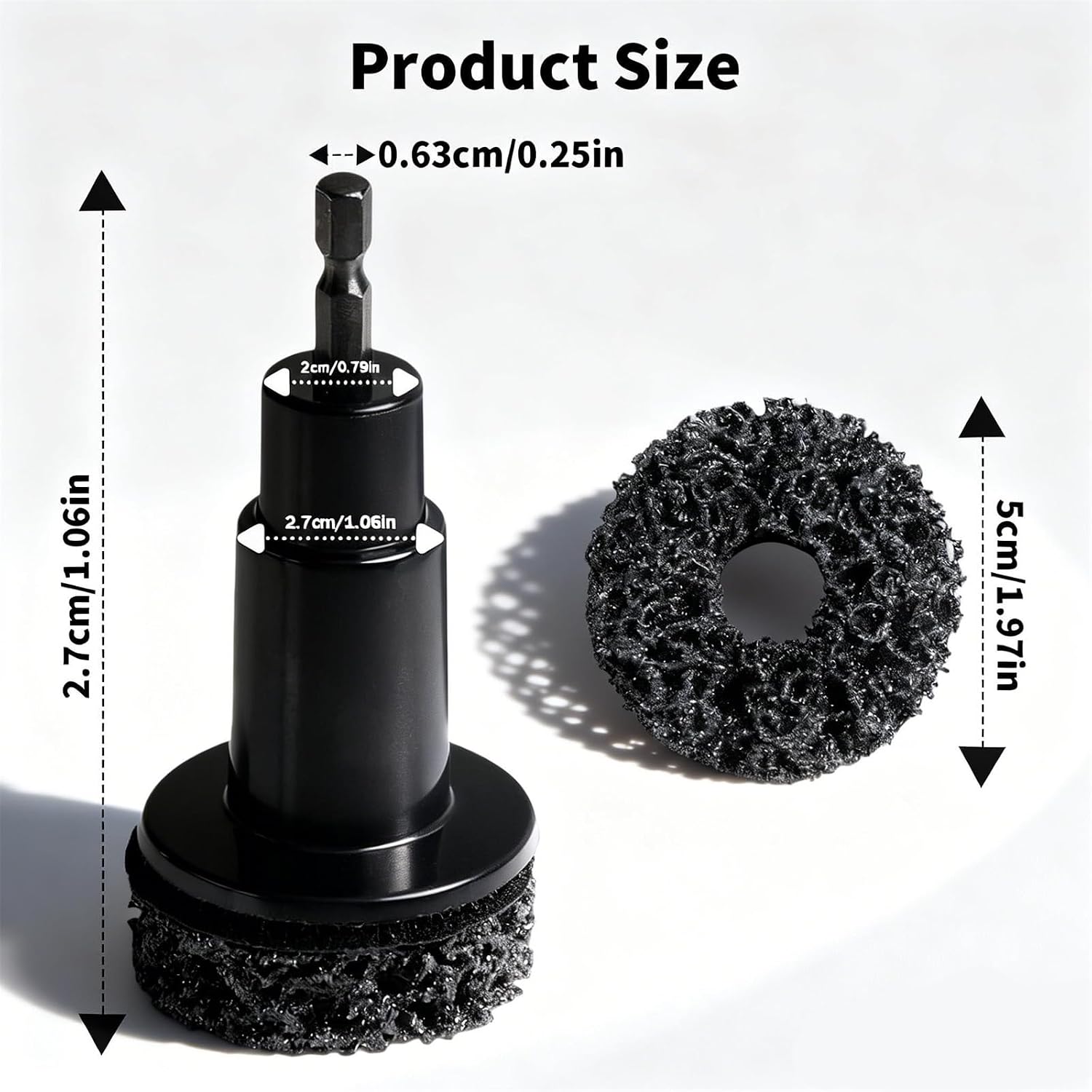 Wheel Hub & Stud Cleaning Tool Kit，Rust Removal Disc for Cars & Light Trucks，Fits 1/2" Impact Wrench & Drill，Rapidly Cleans Rotors, Hubs & Wheel Studs for Brake Jobs