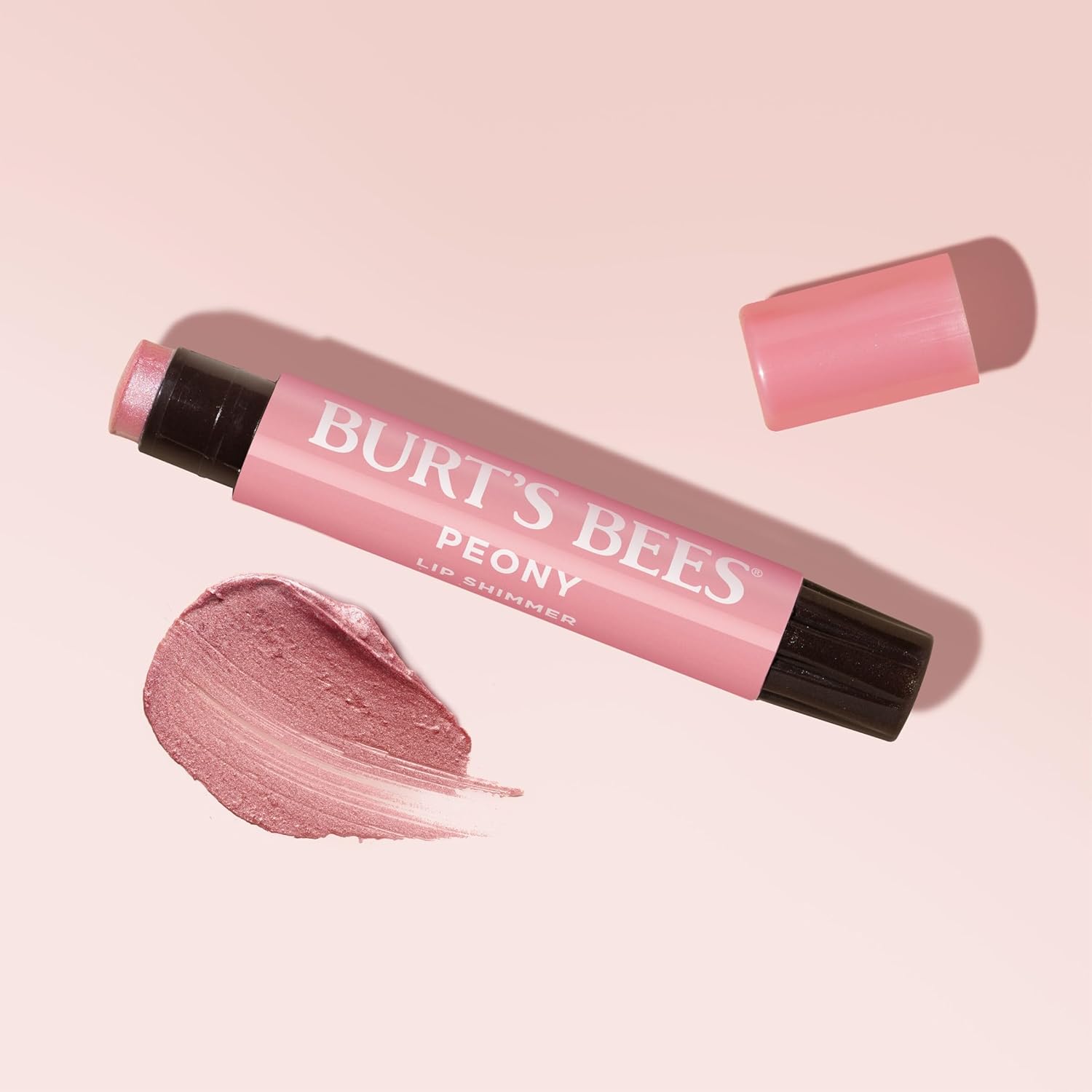 Burt's Bees Shimmer Lip Tint Set for Valentine's Day Gifts, Tinted Lip Balm Stick, Moisturizing for All Day Hydration with Natural Origin Glowy Pigmented Finish & Buildable Color, Peony (4-Pack) - Image 9