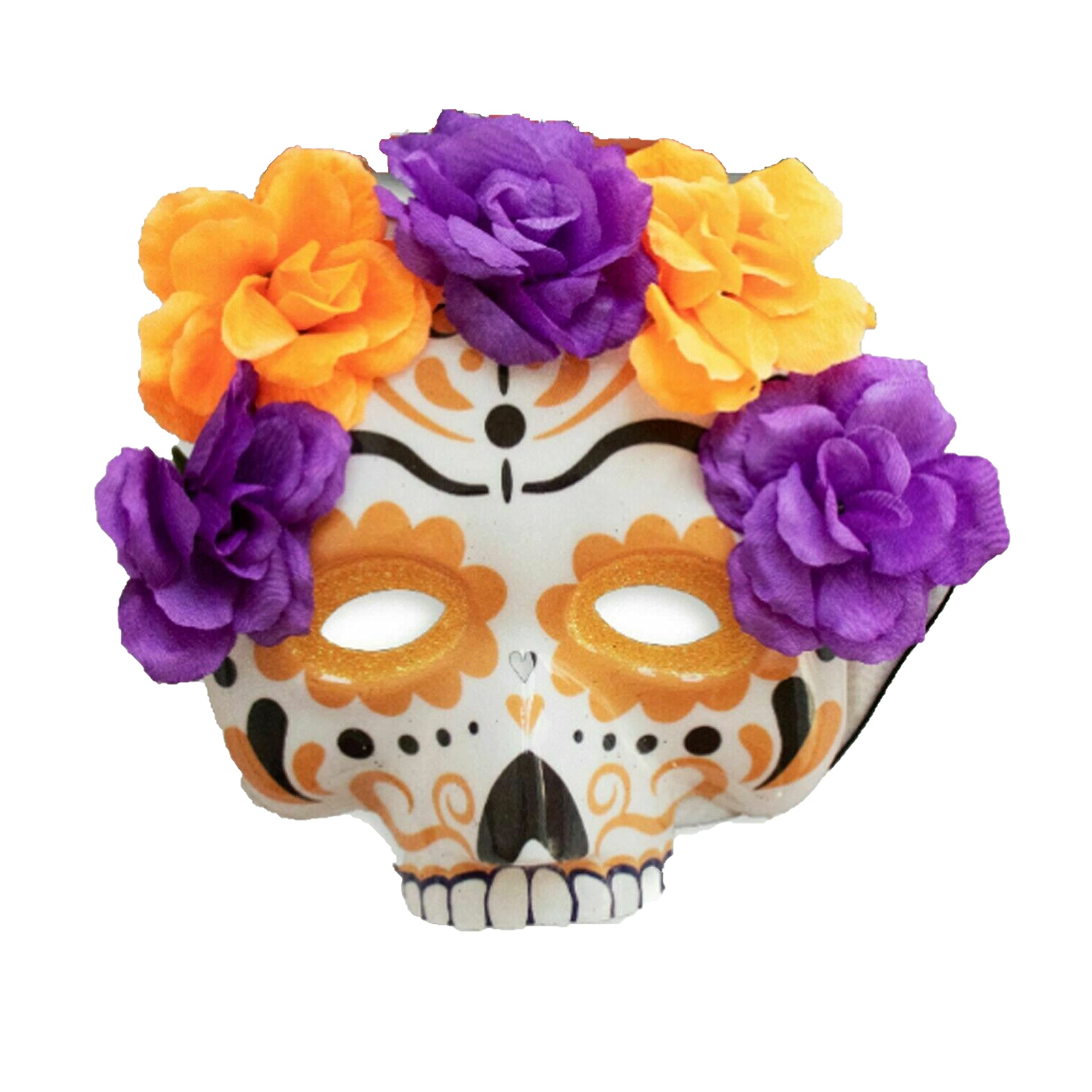 SRVertex Spooky Scary Face Mask Designed with A Traditional Mexican Horror Inspired Pattern, Ideal for Halloween Parties and Day Of The Dead, Best Gift for Adults