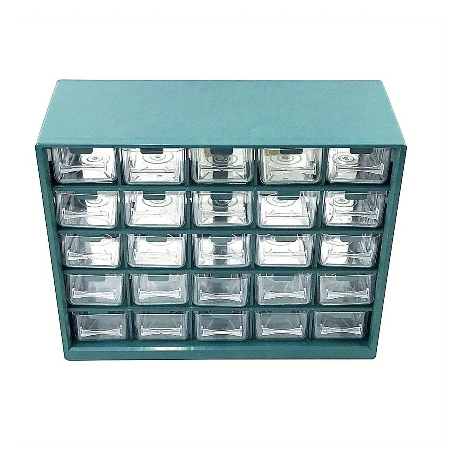 EMHSJSYVB 25 Multi-grid Drawer Parts Box Wall-mounted Screw Classification Component Tool Case Electronic Components Storage ToolBox(Lagoon Blue)