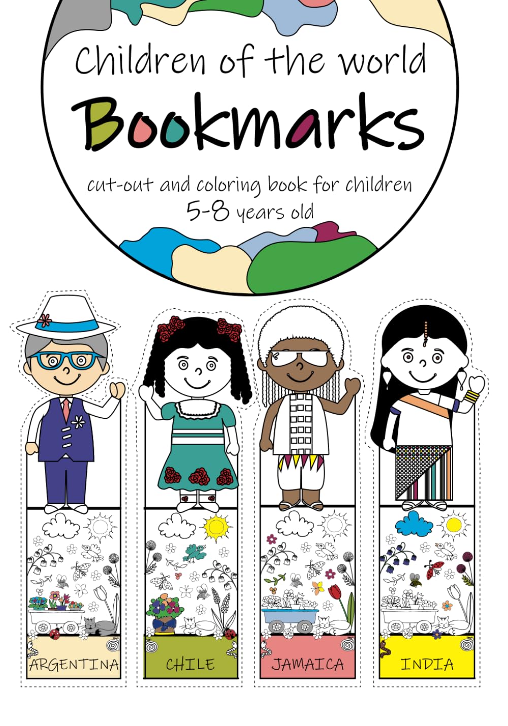 Children of the world Bookmarks: cut-out and coloring book for children 5-8 years old