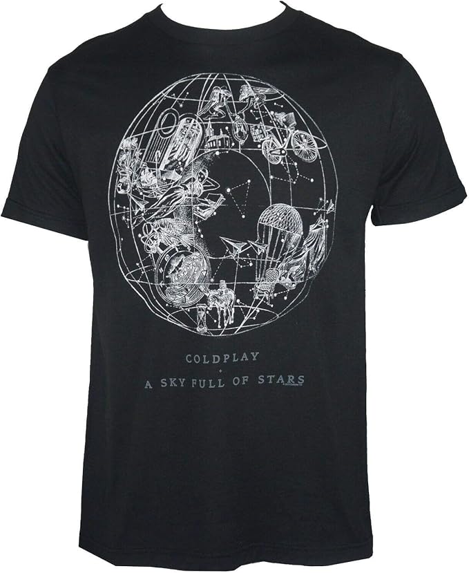 Coldplay Sky Full of Stars Logo Black T 
