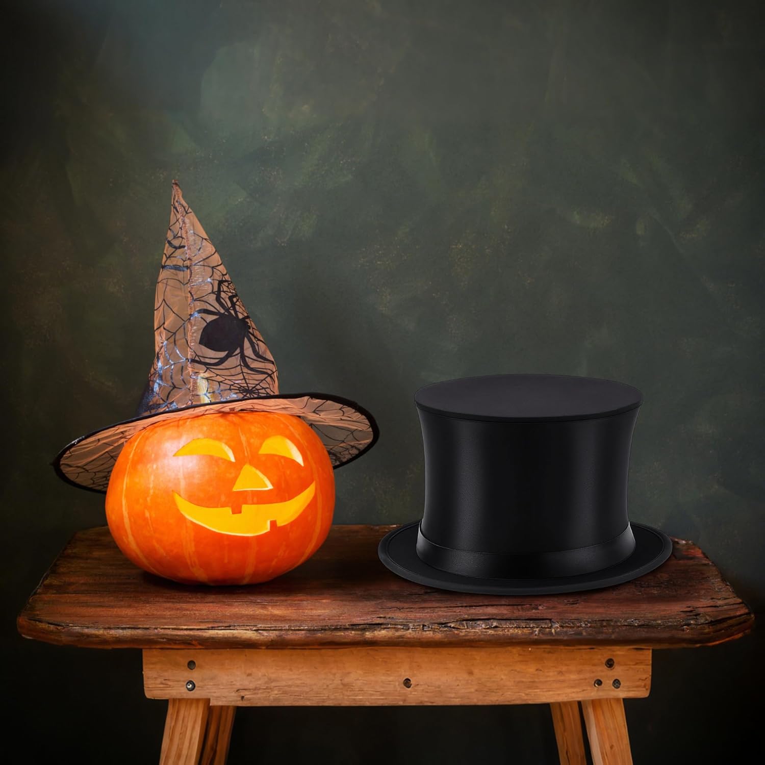 Magician Collapsible Top Hat Costume Top Magic Folding Hat for Men Women Adult Halloween Party