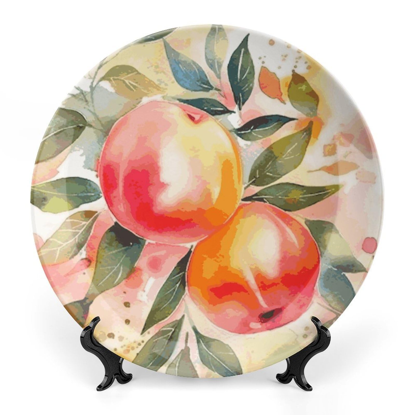 Assiettes à salade en porcelaine fine anglaise 20.6 cm décor artistique aquarelle