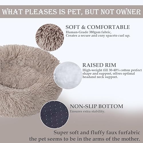 Miniatura 2 de Cama lavable para perros y gatos de tamaño extra grande, mediano y pequeño, para interiores, calmante, cómoda, esponjosa, con calefacción para jaula
