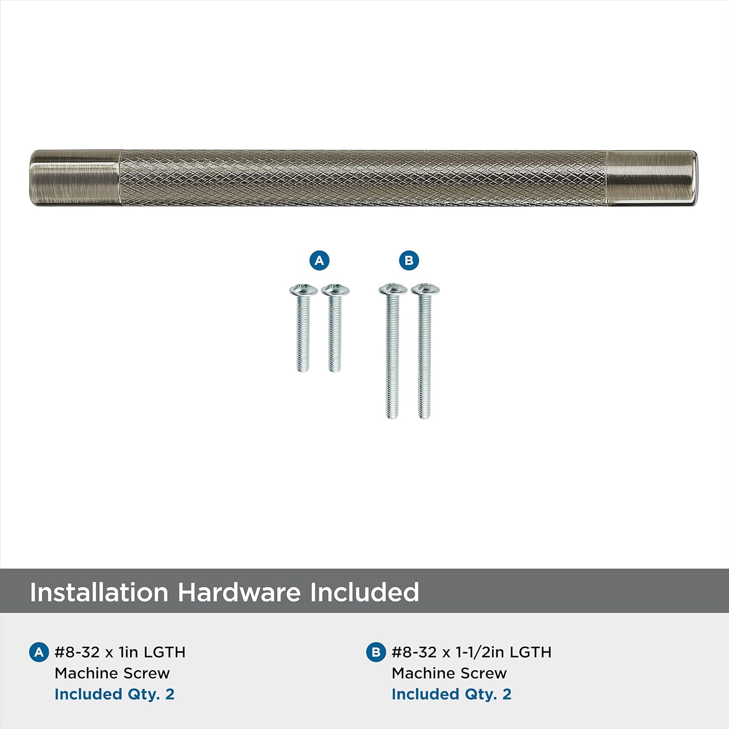Amerock | Kitchen Cabinet Pull | Gunmetal | 6-5/16 in (160 mm) Center-to-Center | Bronx | 1 Pack | Furniture Hardware | Cabinet Handle | Bathroom Drawer Pull