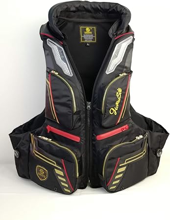 Jiaruisite 磯釣りライフジャケット 海釣り救命胴衣 職業多機能複数のポケット高い浮力防水路亜のベスト 釣りベスト プロの岩釣りベスト ボートライフジャケット None Branded ライフジャケット フローティングベスト