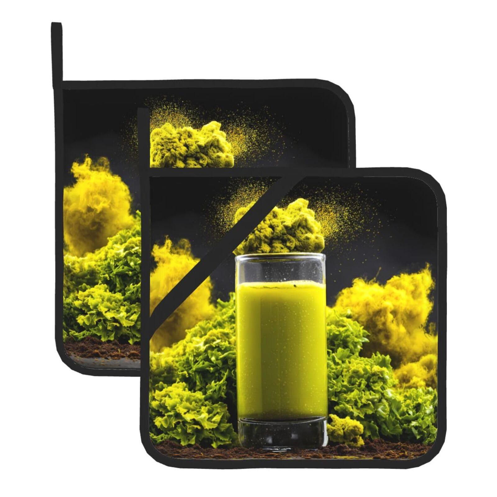 Vegetable Juice Square Heat Resistant Trivet Set Thick and Durable for Baking Barbecue Cookware Oven