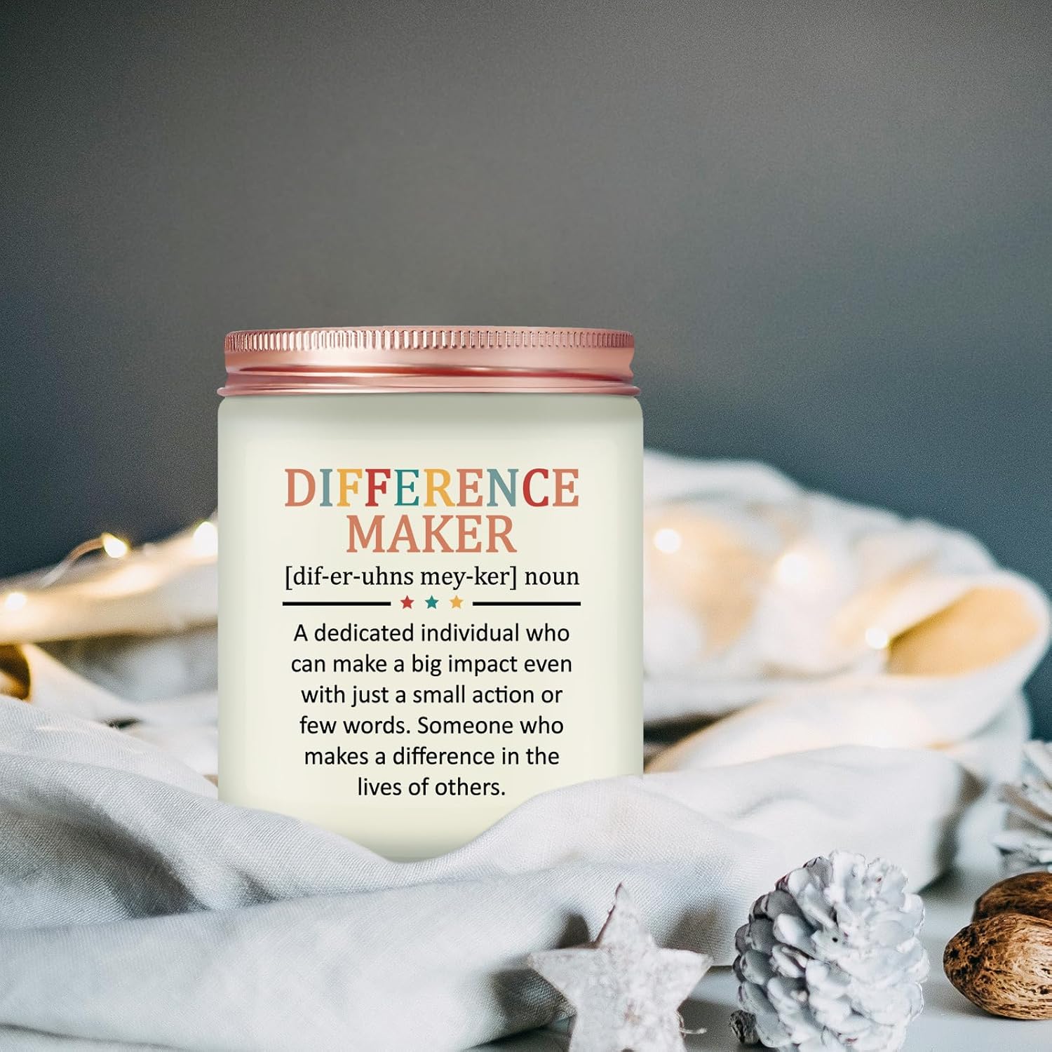Difference Maker Gifts for Women - Thank You, Christmas, Birthday Gift for Women - Appreciation Gifts for Coworker, Teacher, Boss, Principal, Assistant Principal, Administrative Candle - Image 8