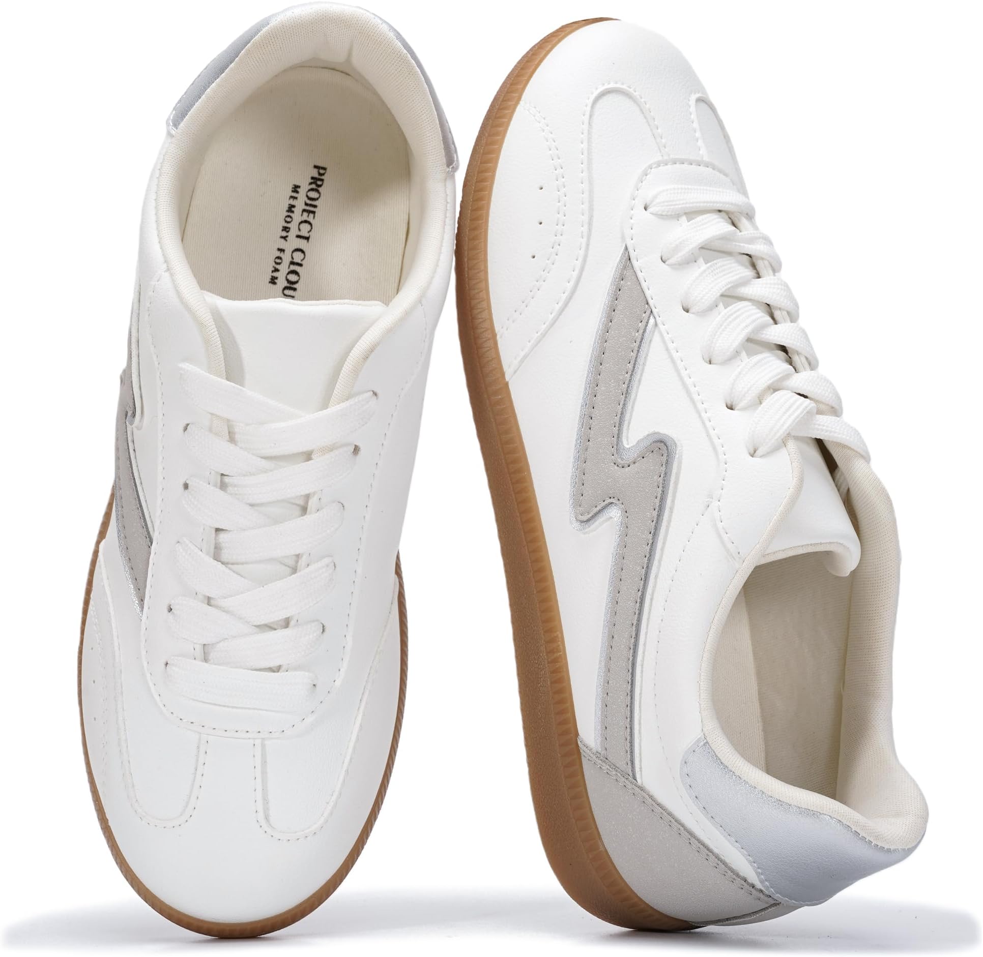 Fashion Sneakers for Women 2026 - Lace-Up Shoes Trendy Women Sneakers with Memory Foam Insole Women's Fashion Sneakers Non-Slip Womens Shoes (Irita)