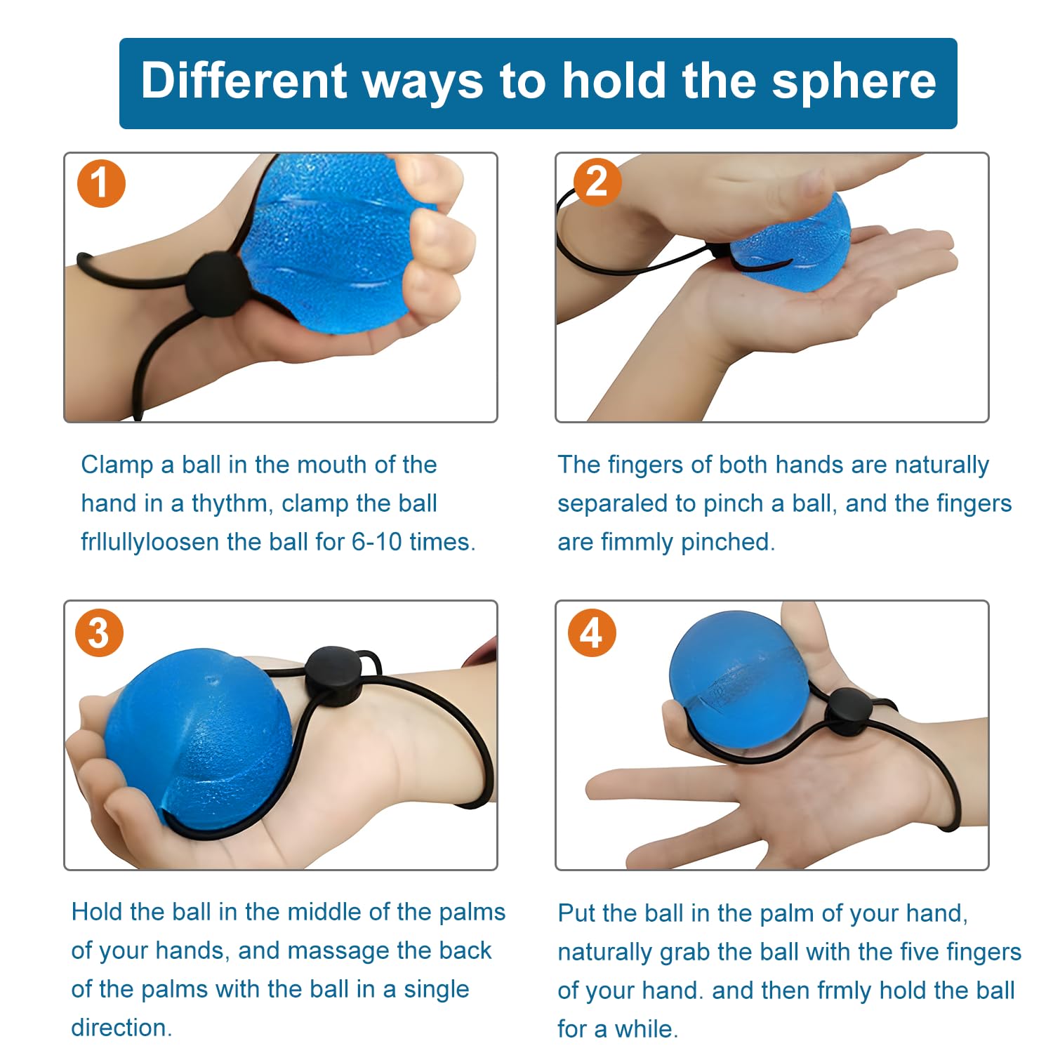 AUSYIWI, Anti-stressballen, set van 3 stuks, siliconen massageballen, anti-stress ballen, handversterking, vingertraining, anti-stress ballen, anxiolytische