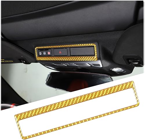 Miniatura 10 de CHEAYAR Adhesivo de marco de luz de advertencia de coche de fibra de carbono suave compatible con Corvette C8 Stingray Z06 Z51 2020 2021 2022 2023