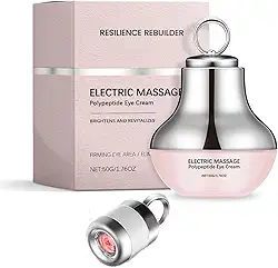 NLK Creme para os olhos de massagem elétrica para olheiras, rugas e inchaço, creme para olhos com cafeína de rápida absorção com vibração suave para firmar os olhos cansados e hidratantes