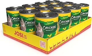 JosiCat Chicken in Jelly (12 x 400 g) | Adult | Premium Wet Food for Adult Cats | Chicken in Jelly | Vitamin D3 & E | Grain-Free | Powered by Josera | Wet Cat Food | Pack of 12 product image
