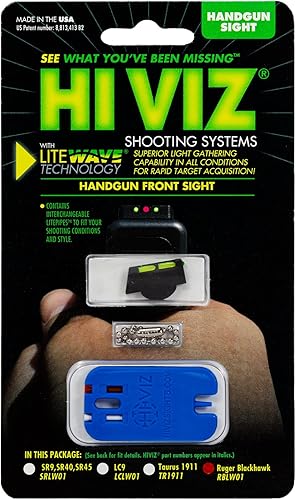 Miniatura 2 de HIVIZ FastDot H3 TritiumFiber-Optic Sight Set  High-Visibility DayNight Sights for Glock, SIG, Ruger, Taurus, Smith & Wesson, Canik, Springfield