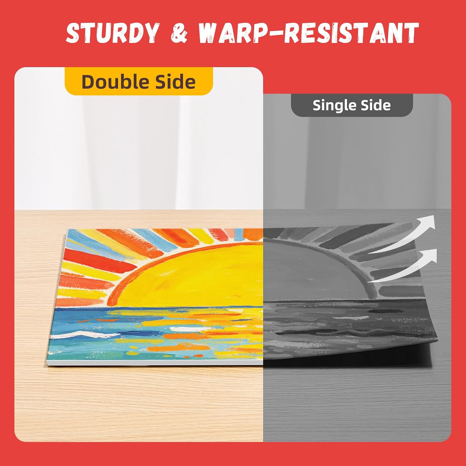 50 Pcs 8x10 Double-Sided Canvas Board for 100 Paintings