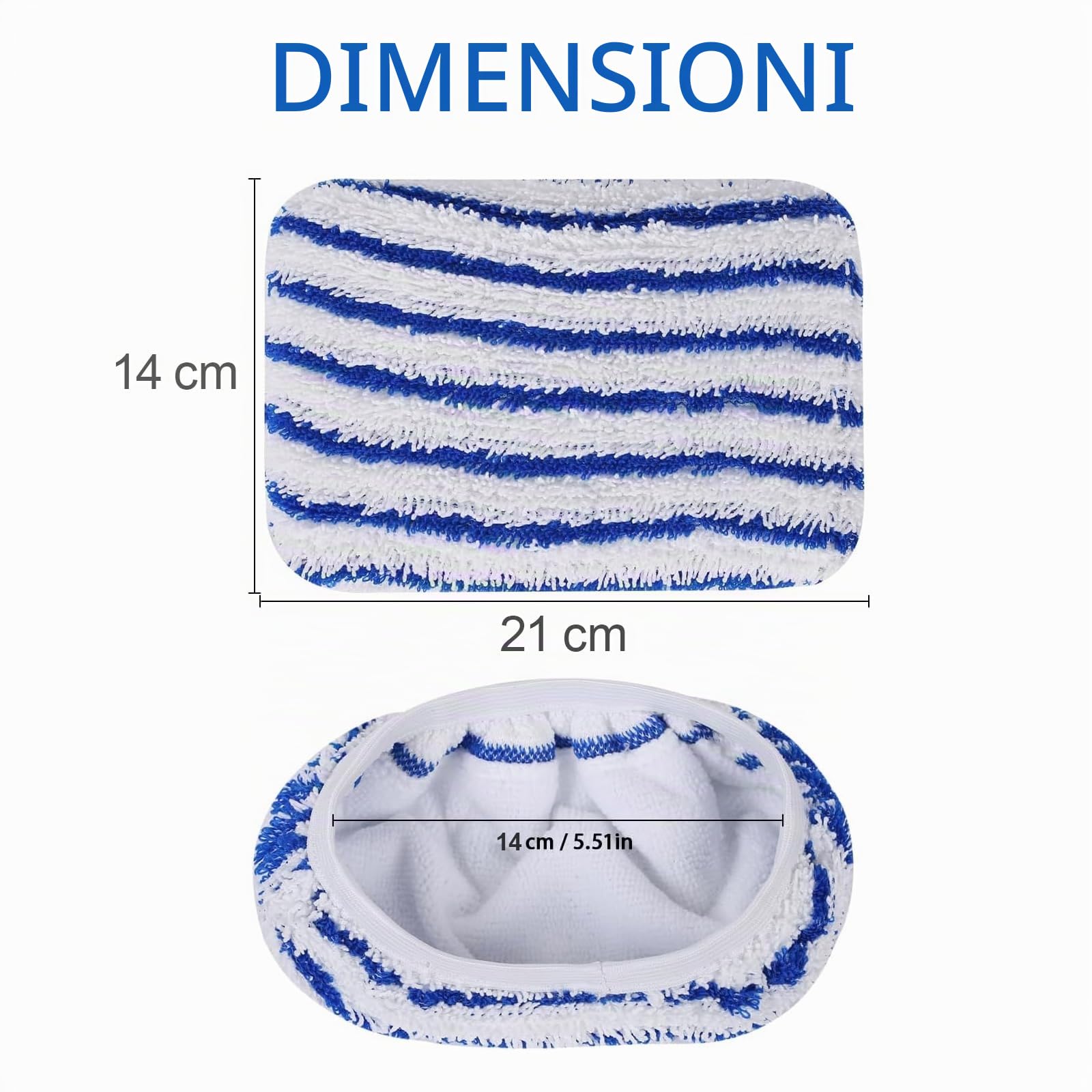 6 Pezzi Panni in Microfibra ZR850002 ricambio per Rowenta Clean & Steam ZR850002 ZR005801 ZR005804 Panni lavabili per Rowenta RY7xxx RY8xxx