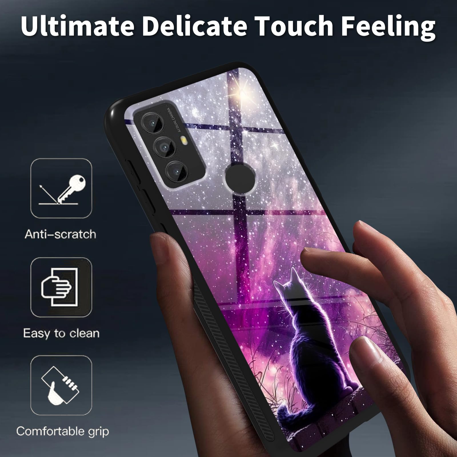 For Moto G Play 2023 Phone Case With Cute Cat & Butterfly