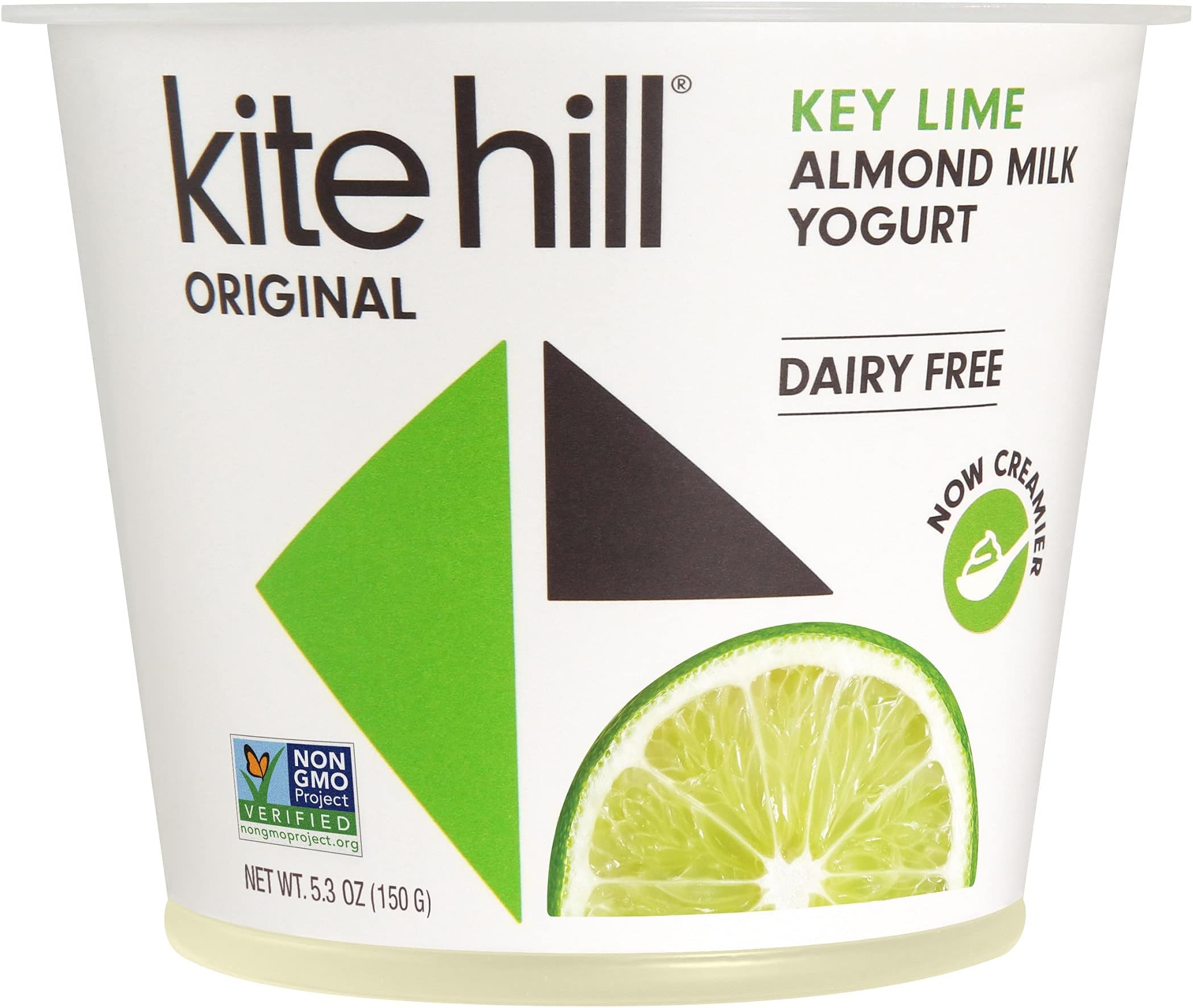 Kite Hill Key Lime Almond Milk Yogurt, 5.3 Ounces, Dairy Free