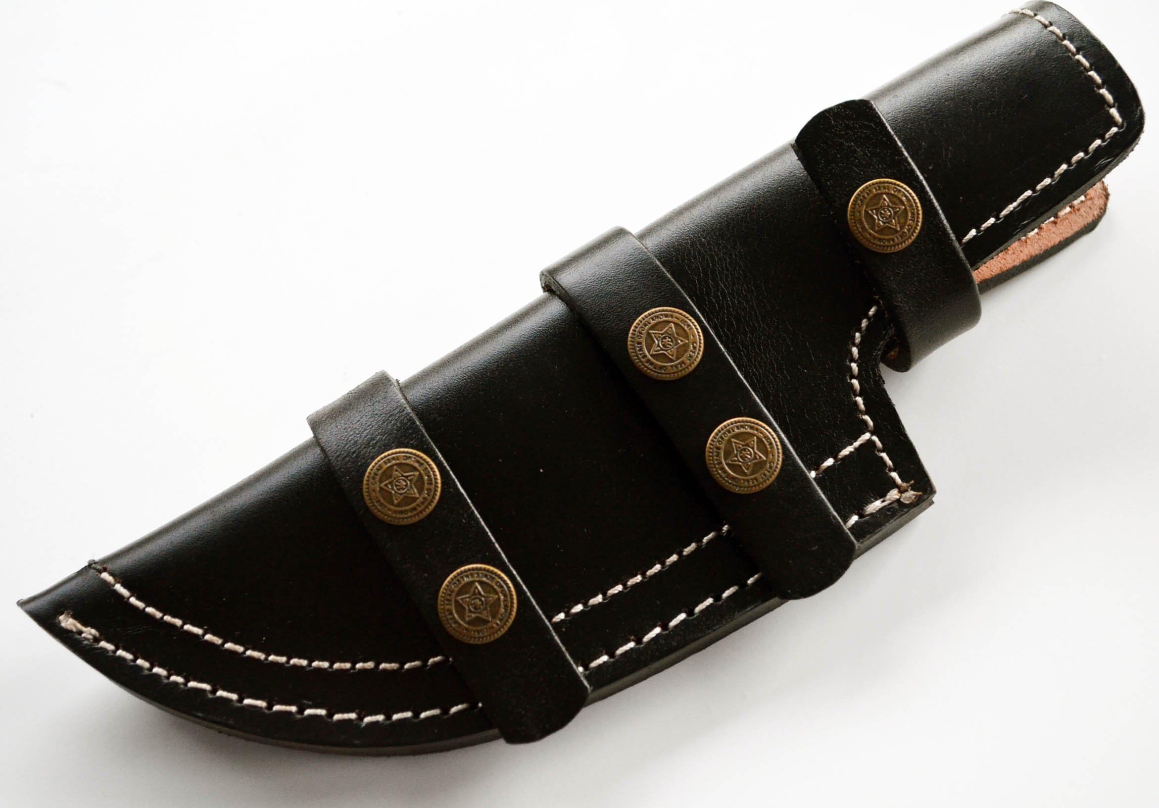Whole Earth Supply Extra Large - Black Thick Leather Tracker Sheath Blade Knife Blanks Knives