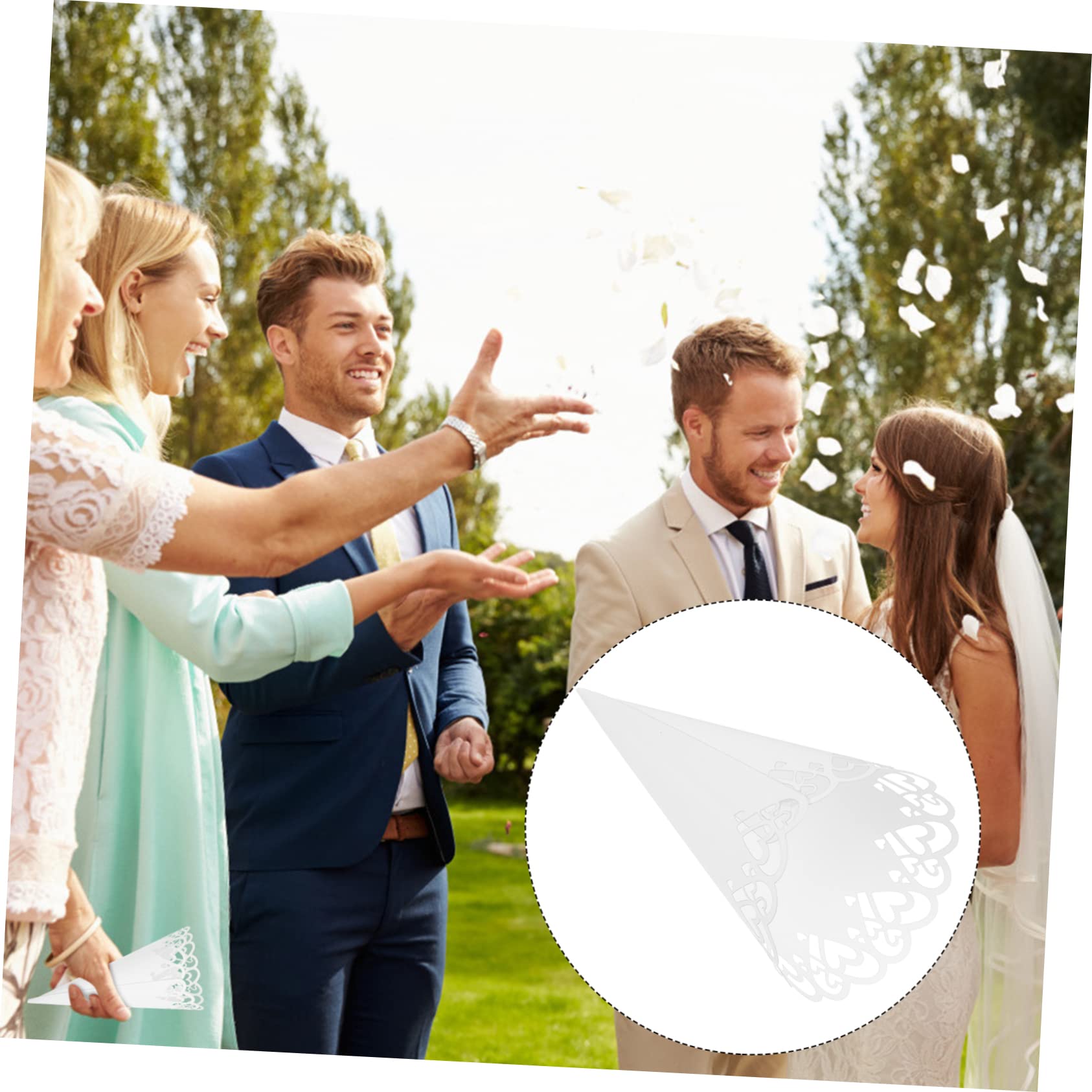 Lurrose 100stücke Hochzeit Konfetti Aus Papier Blumen Konfetti Petal Cones Für Hochzeiten Partys Und Feiern Mit Starken Doppelseitigen Klebebändern Für Kleine Sträußchen Und Mehr