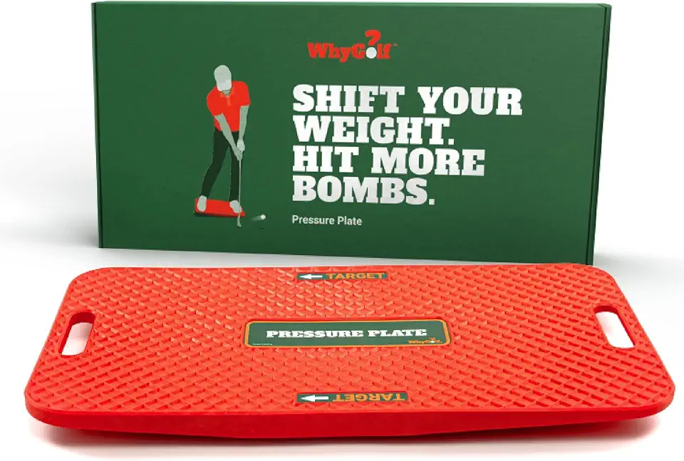 WHYGOLF Swing Trainer Pressure Plate with Power Wedge – Improve Weight Shift, Balance &amp; Accuracy – Golf Training Aid for Increased Power &amp; Control – Teaching Tool for Club Practice &amp; Drills product image