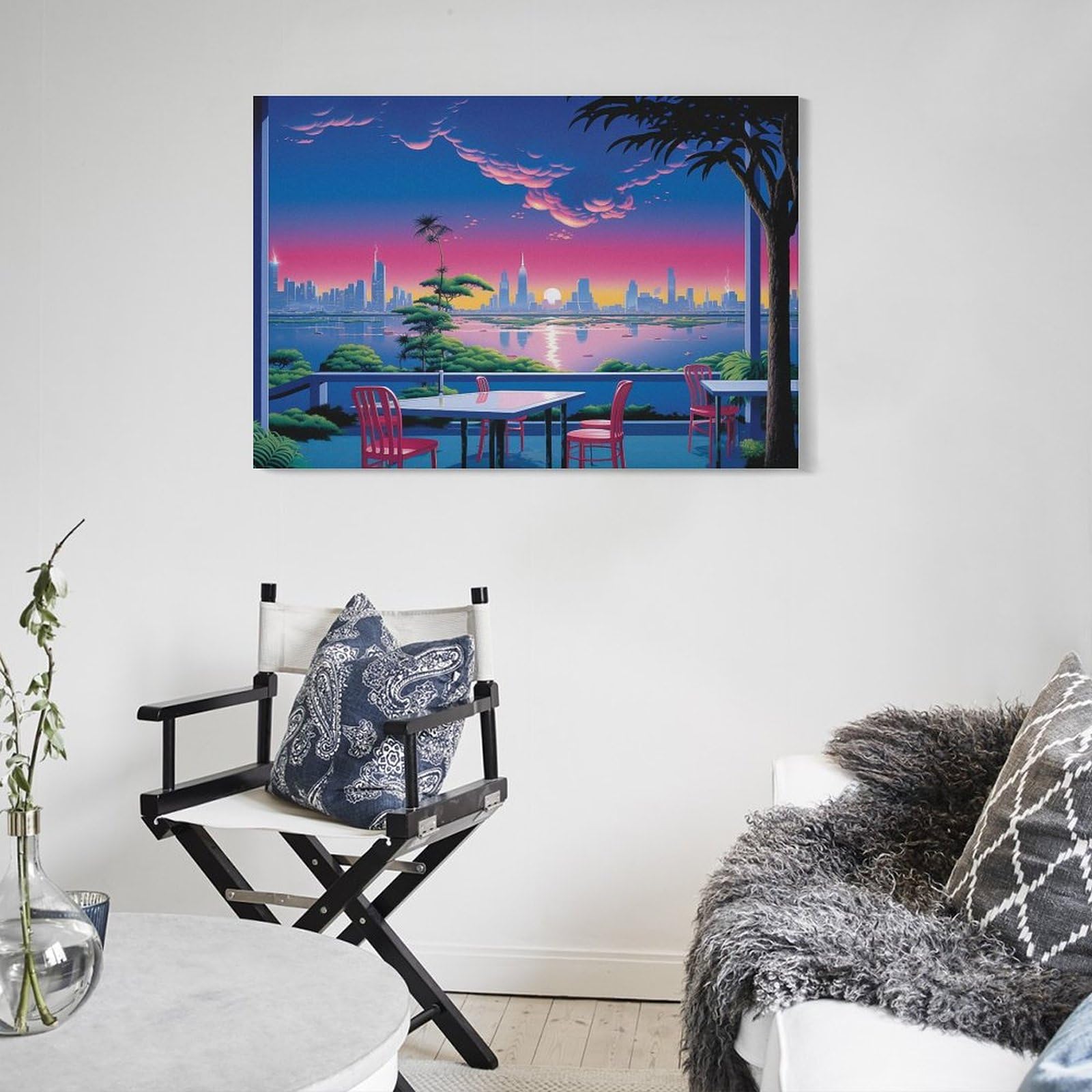 Amazon.com: Hiroshi Nagai Tropical Modern City Landscape Framed