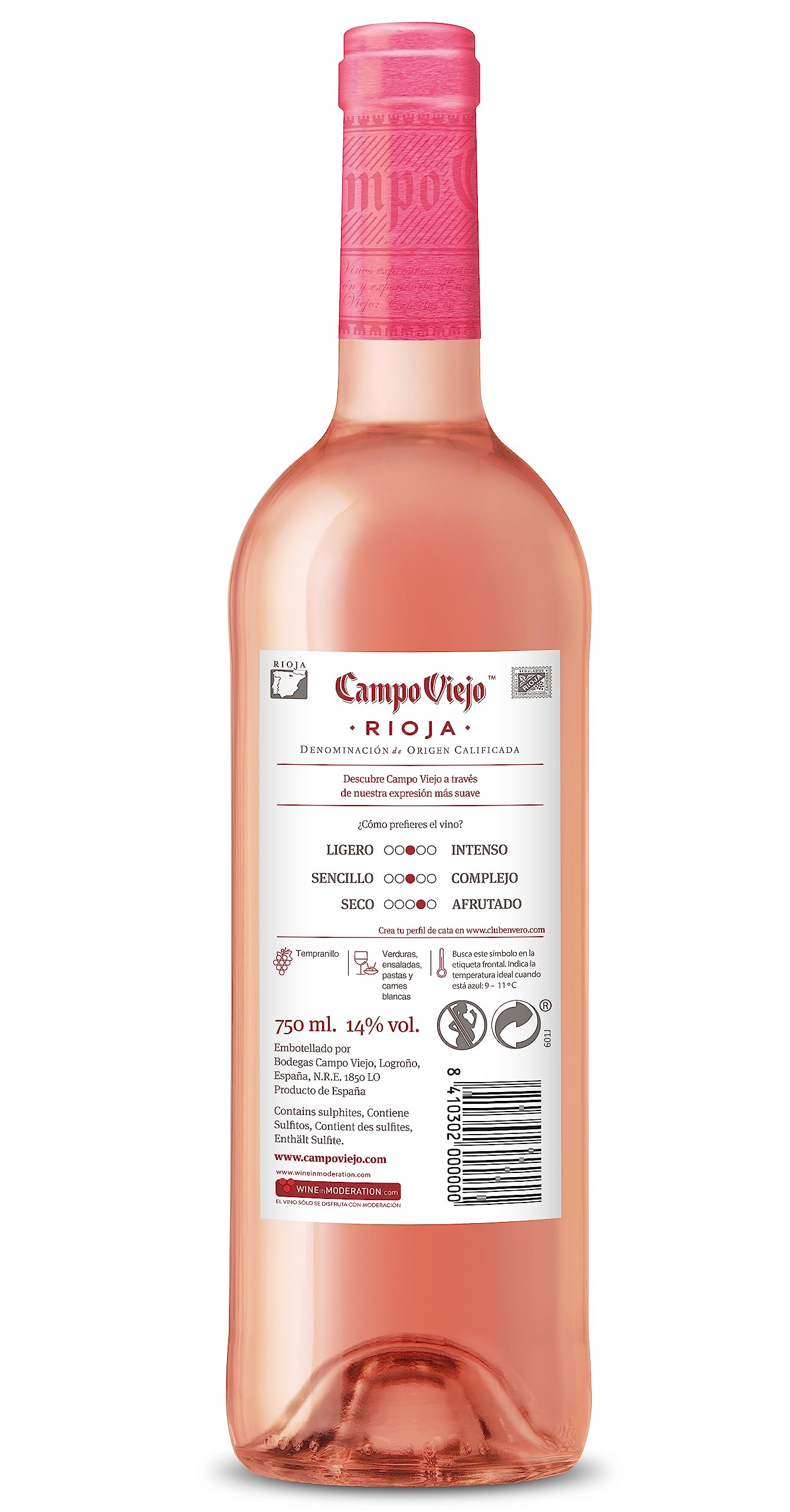 Campo Viejo Rosado Pack 6 botellas D.O.Ca Rioja Vino - 750 ml