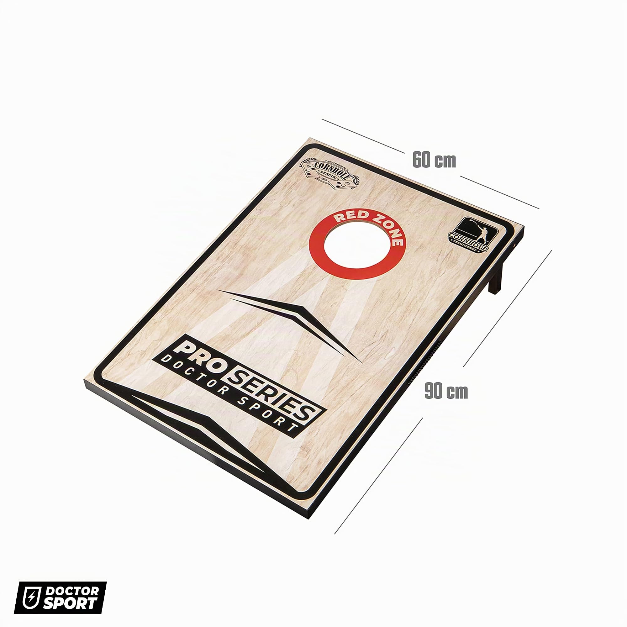 Profi Série Cornhole Double complet 2 x 90 x 60 cm avec 8 poufs américains 13 kg 400 g 15 x 15 cm Sac de transport 13 kg en bois véritable