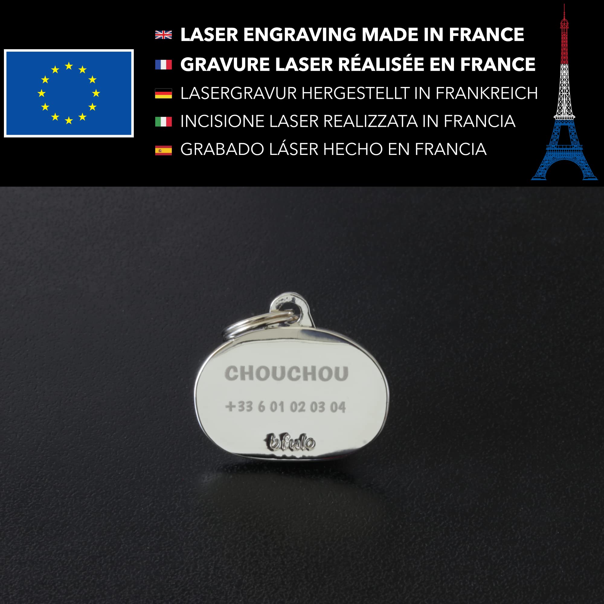 Medaille Chat Avec Gravure - Gravure Laser En France - Médaille ou Porte Clef Personnalisable En Metal De Très Haute Qualité