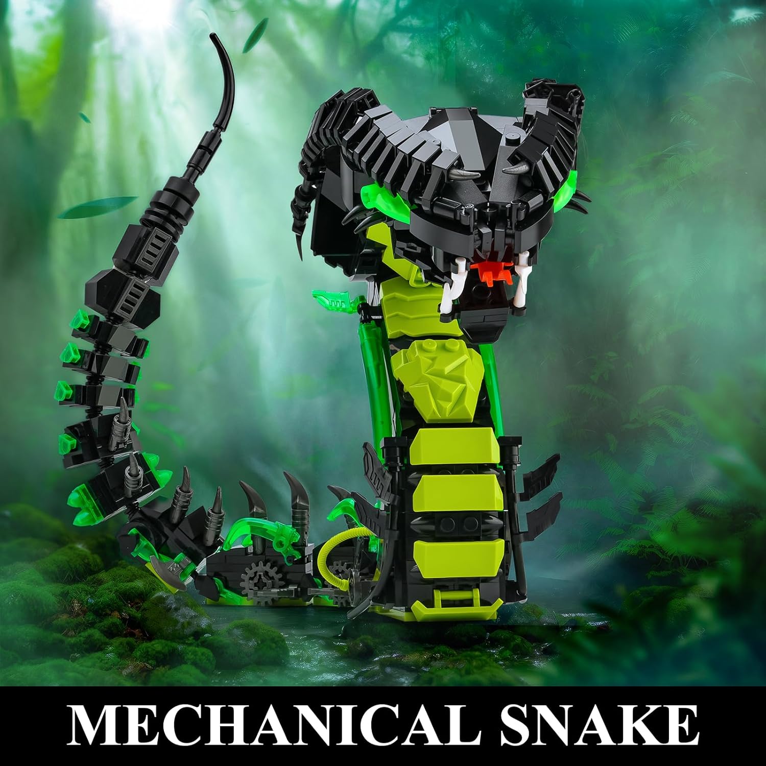 Mechanical Snake Building Sets, Creative Snake Animal Collection Toy, Adult Home or Office Decor, STEM Building Toy Gift for Teens Girl and Boys 8-14 (689PCS)
