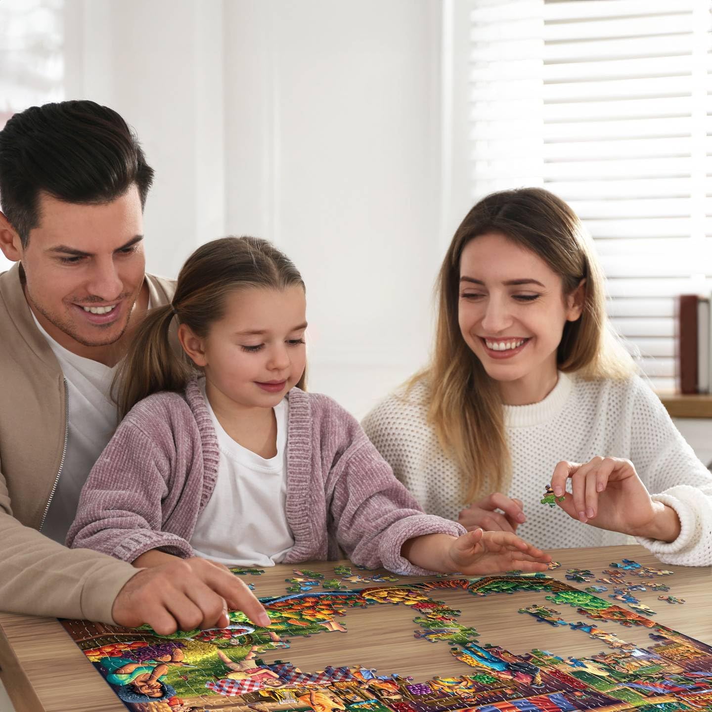 Boardwalk Puzzles Farmers Market, 500 Piece Jigsaw Puzzle for Adults, Made in USA