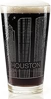 Vista 21 de AMSTERDAM NETHERLANDS SKYLINE Engraved Pint Beer Glass Minimalist City Sky Line Full Wrap Engraving Great Gift Idea!