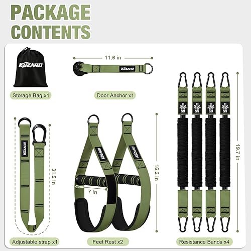 Miniatura 8 de Pull Up Assistance Bands for Women, Heavy Duty Resistance Bands with Handles, Exercise Band with Door Anchor, Workout Band Set for Pull Up Bar, Full