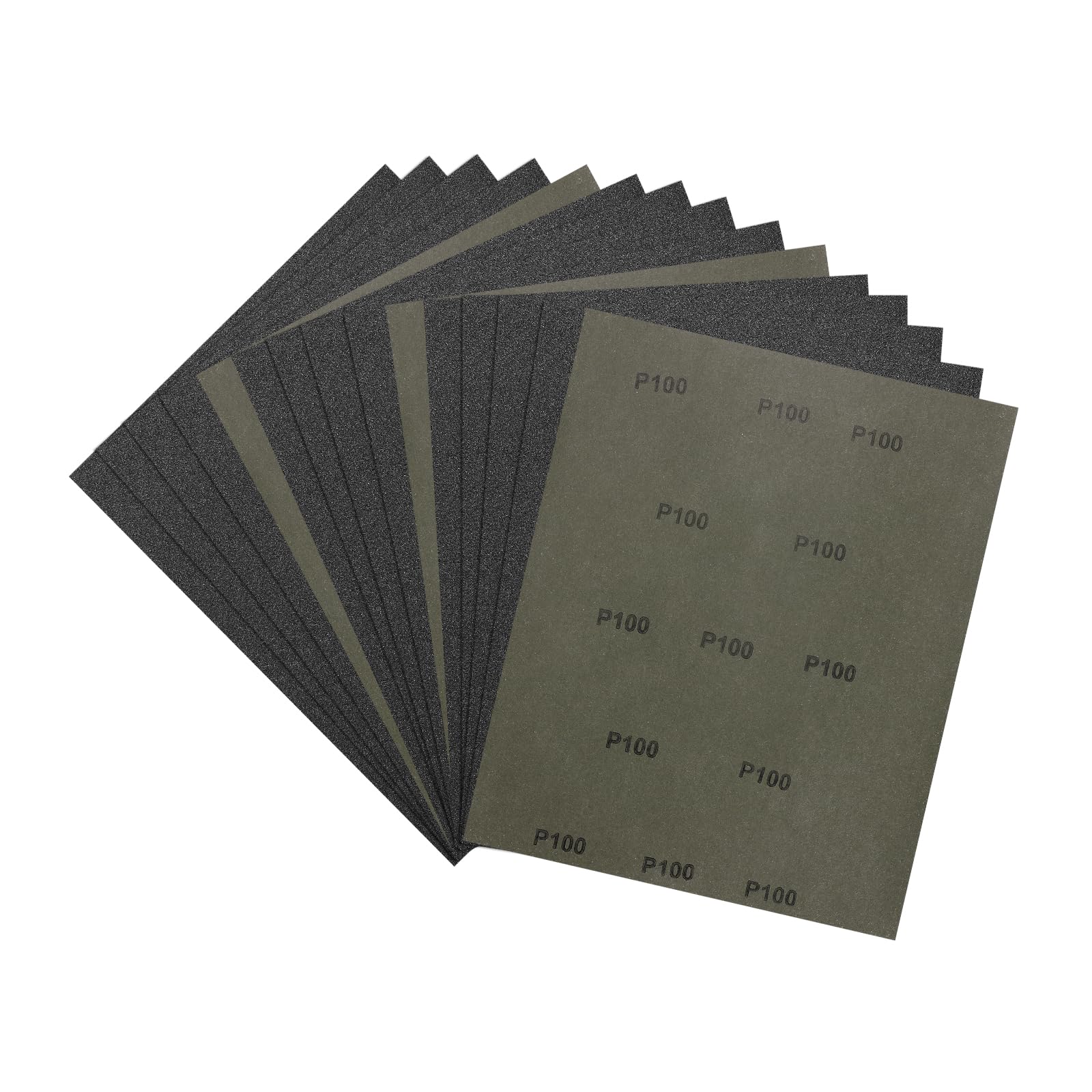 Kozelo 15pcs Sand Papers - [9 x 11 Inch x 100 Grits] Wet Dry Sandpaper Sheets for Metal Auto Wood Polishing and Scratches Removing, Silicon Carbide Abrasive