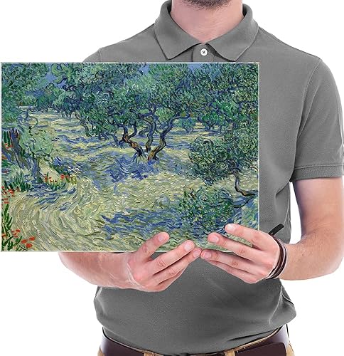 Miniatura 6 de Wieco Art Lienzo impreso de Vincent Van Gogh con diseño de olivo para pared, obras de arte de reproducción de campo para sala de estar, decoración