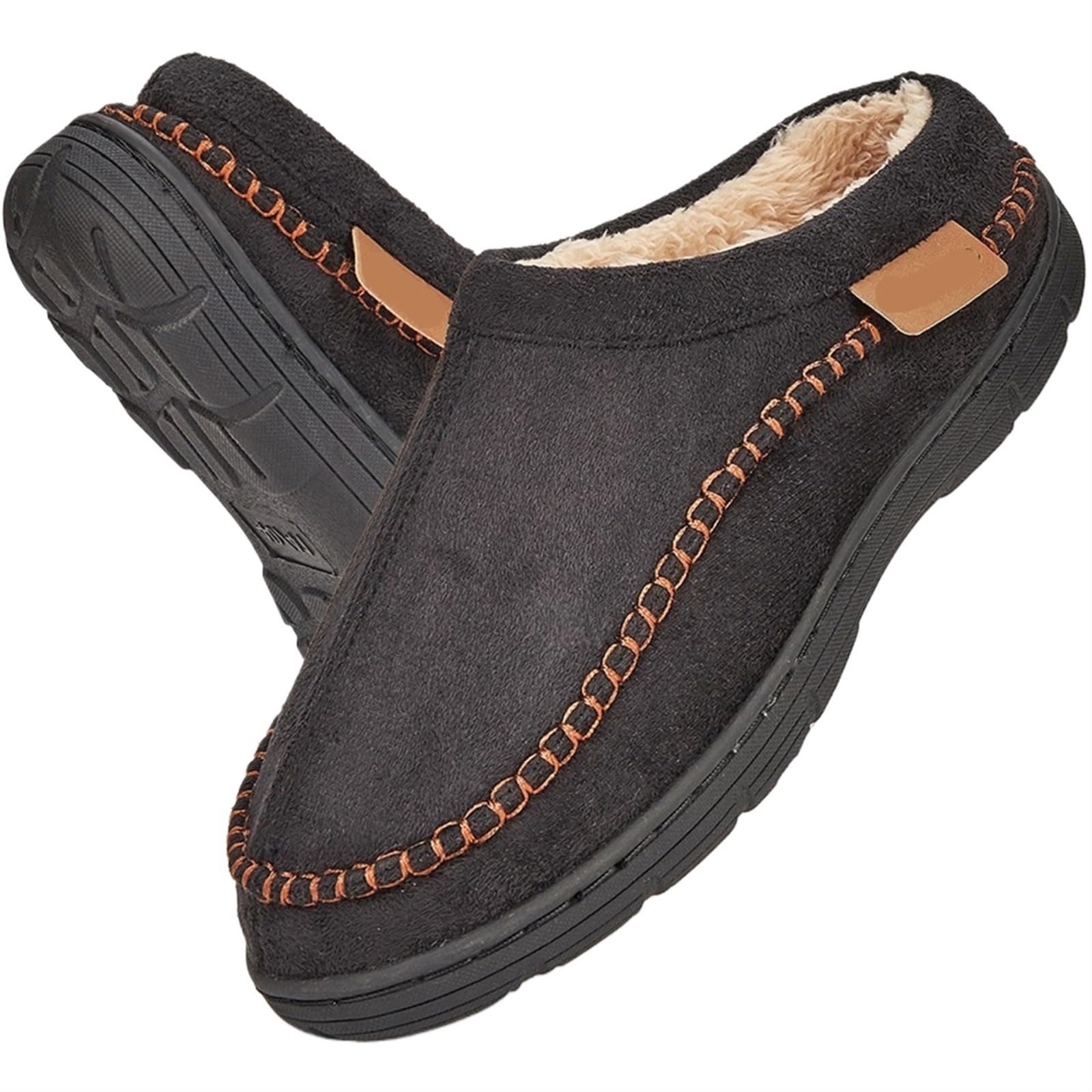 Pantofole da uomo in cotone Pantofole da uomo Home Peluche Memory Foam Scarpe casa calde invernali morbide for interni/esterni