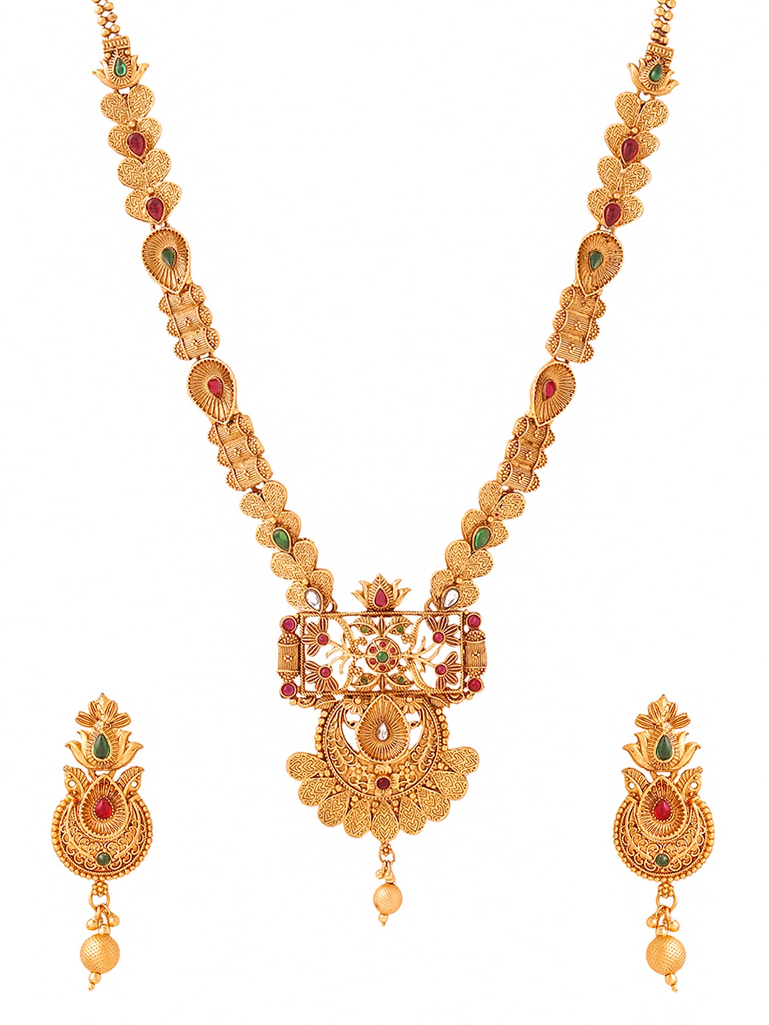 Yellow Chimes Jewellery Set For Women | Golden Necklace Set for Women | Traditional Long Gold Plated Jewellery Set for Girls | Birthday Gift for Girls & Women Anniversary Gift for Wife (B0D4MHD9SJ) Amazon Price History, Amazon Price Tracker