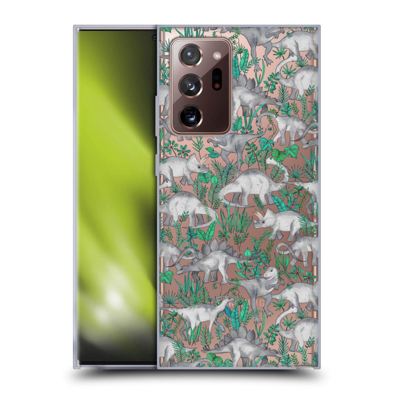 Head Case Designs Officially Licensed Micklyn Le Feuvre Jungle Dinos Animals 2 Soft Gel Case Compatible with Galaxy Note20 Ultra / 5G