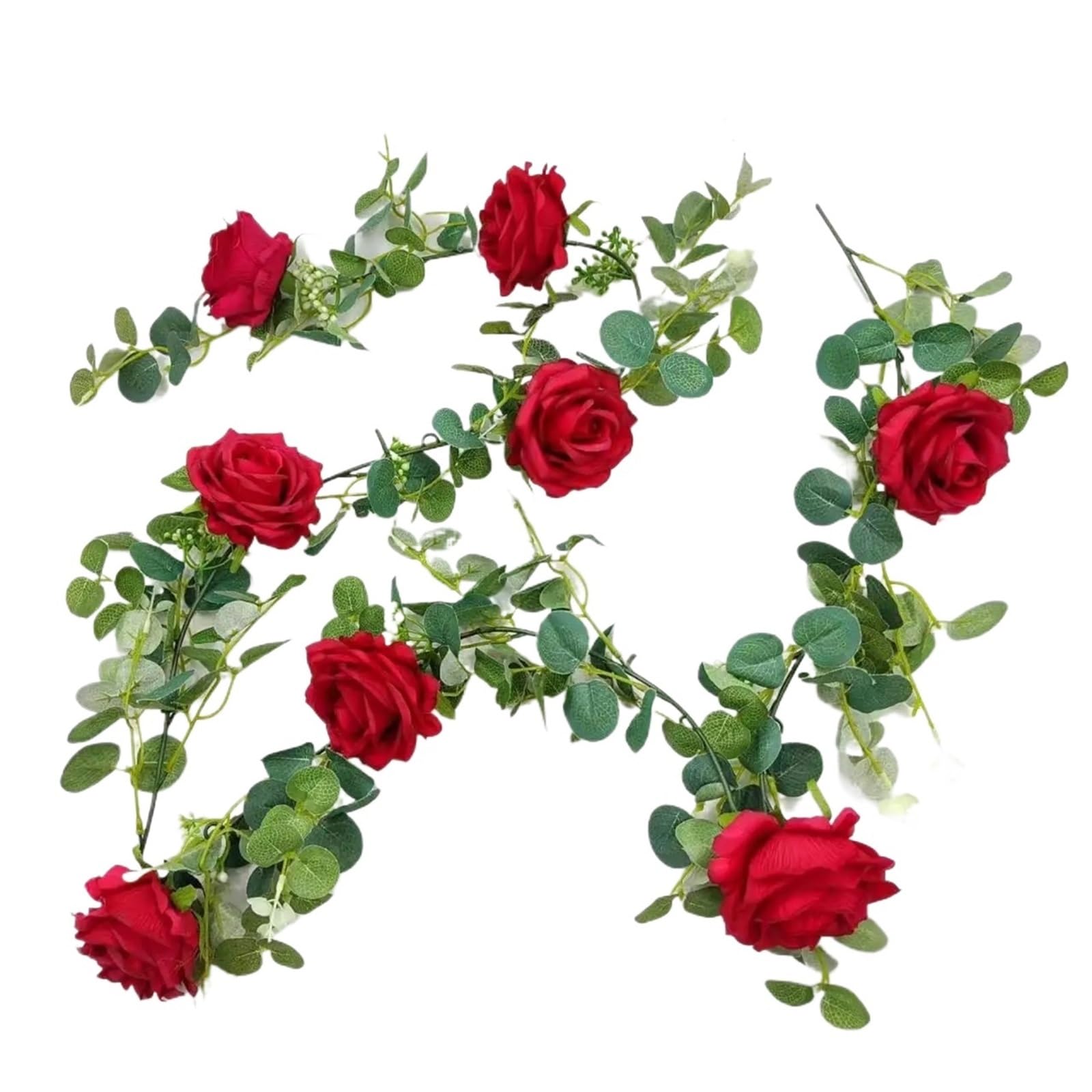 Ayztantine artificial flowers 1pcs Artificial Flowers Garland Vintage Fake Flower Peony Rose Vine Greenery Decorative Wall Wedding Hanging Decor