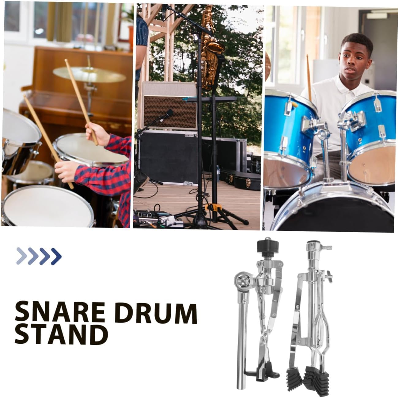 Portable Snare Drum Stand Height Lightweight Double- for Enhanced Stability Drum Holder for Practice and Performance