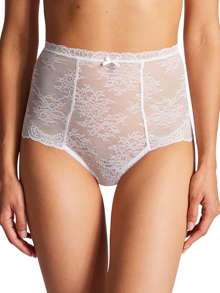 Aubade Women's Danse Des Sens Highwaist Brief, White (Opale), Large