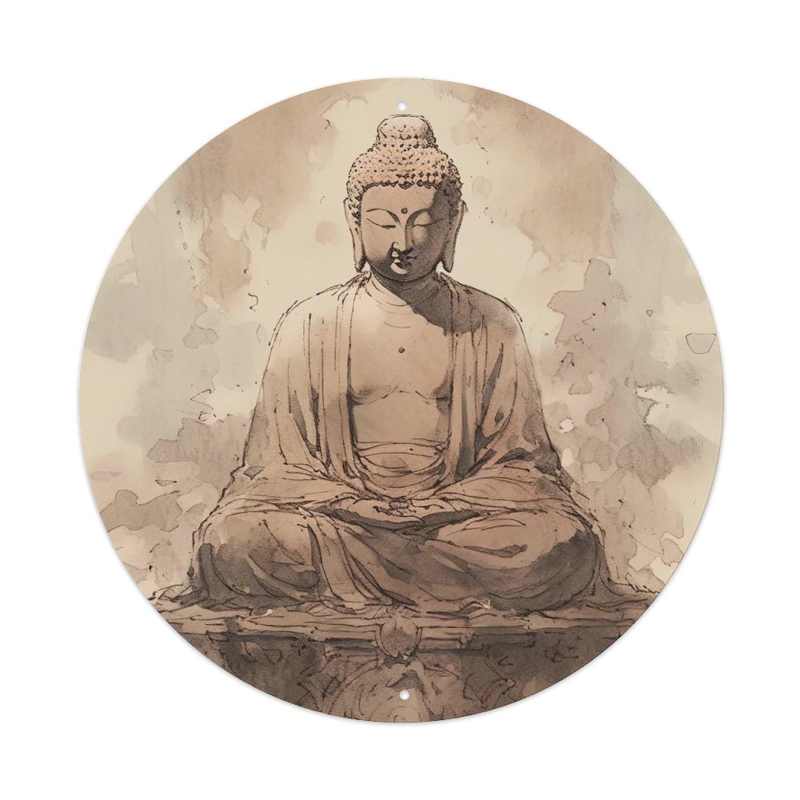 Buddha Meditation Buddhist Zen Vintage Classic Metal Tin Sign