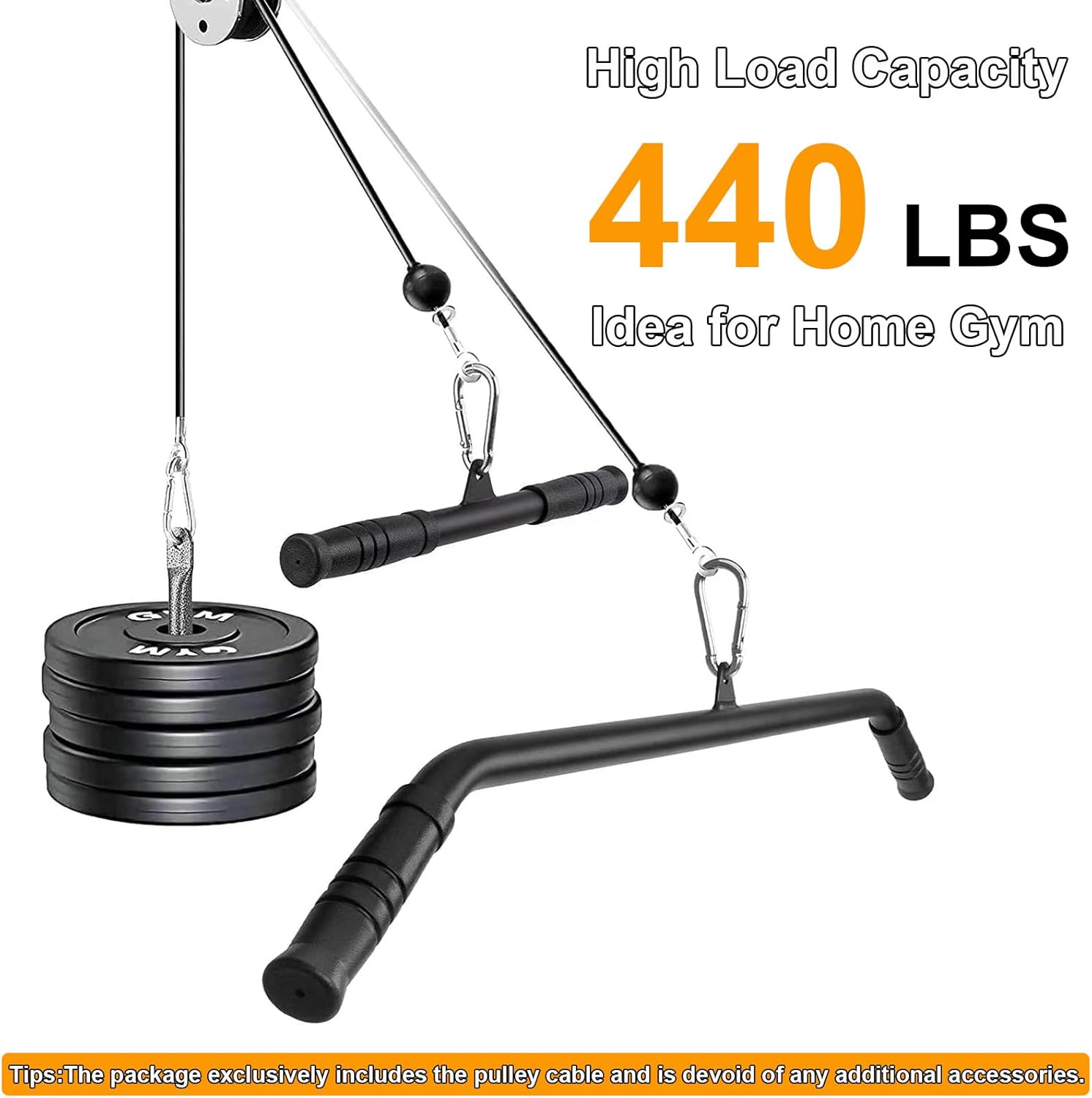 Fitness Pulley Cable,Replacement Cable Machine Accessories for DIY Home Gym, Gym Cable Replacement,3/16"(5mm) TPU Coated