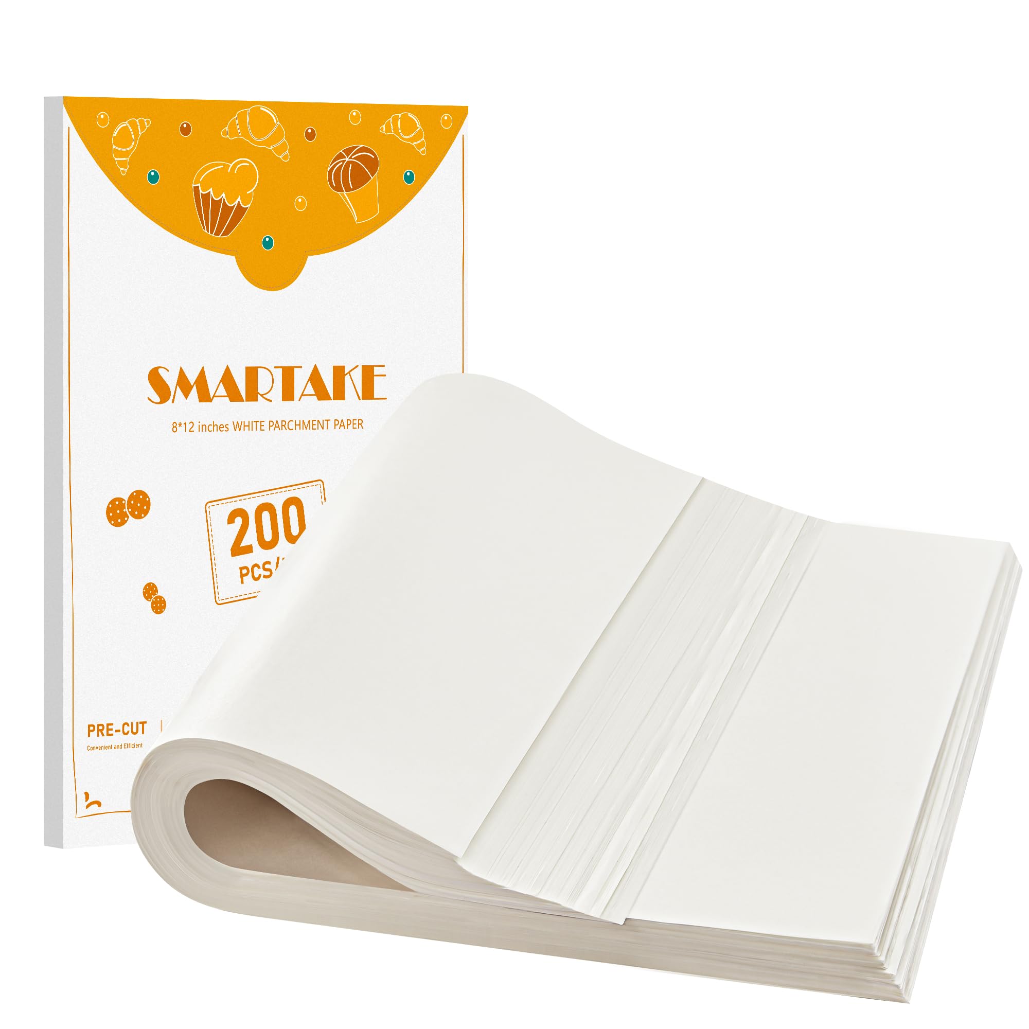 SMARTAKE 200 Pcs White Parchment Paper Sheets, 12x16 Inches, Non-Stick — Amazon image 17